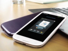 Samsung Galaxy S3 III I9300 أبيض وأزرق