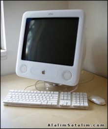 جهاز أبل ماكينتوش E Mac للبيع هارد 160 رامات 1 جيجا بروسيسور 1.4 شاشة 17 DVD R/w