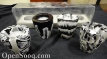 I2-23-Pack Black Zebra Barrel Candles 4pcs-Relax Candles