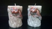 I2-32-African Round Pillar Tiger-Relax Candles