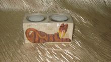 I2-35-Ceramic African Rectangle Tlight Tiger Right-Relax Candles