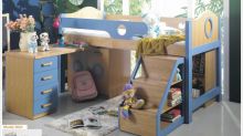 افكار متعددة لإستغلال المساحة بغرفة طفلك بجودة عالية، قشرة خشب طبيعي ، وبالأقساط